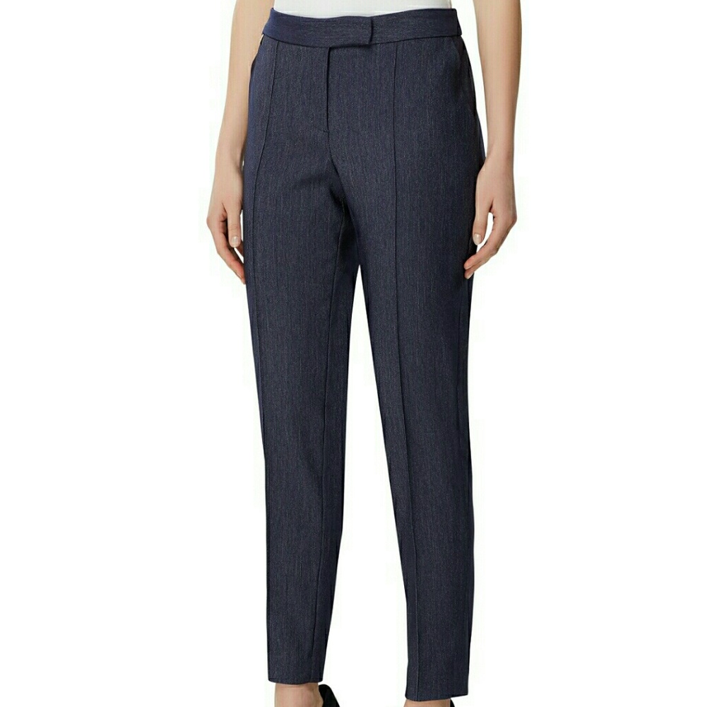NWT Tahari Pintuck Navy Pant